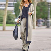 Fashion Casual Cardigan Outwear 3 Piece Sets Outfits Spring Straight-Leg Pants Color Matching Small Sling Tops Homewear Clothing
